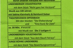 100 Jahre Lindenberger Volkstheater