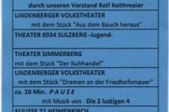 100 Jahre Lindenberger Volkstheater
